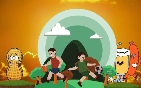 مغز بادام زمینی و ورزشکاران